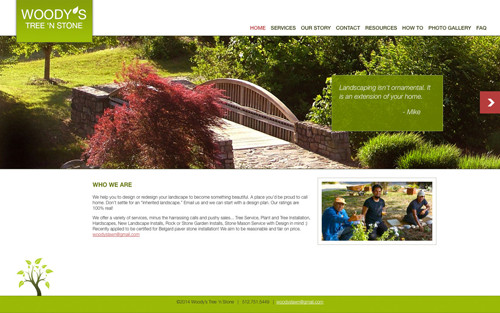 Woody's Tree and Landscape Website